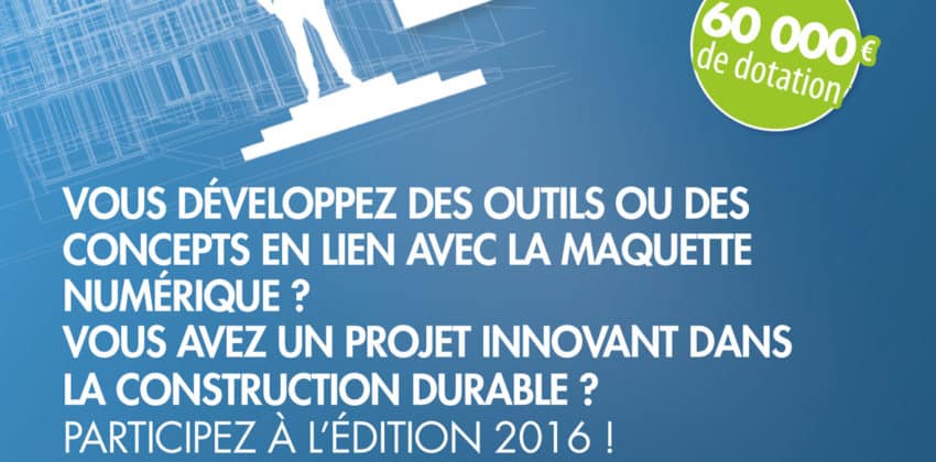 Concours National de la Création d'Entreprise Construction Durable 2016