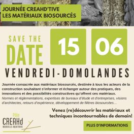 Journée CREAHdtive : Les Matériaux Biosourcées à Domolandes
